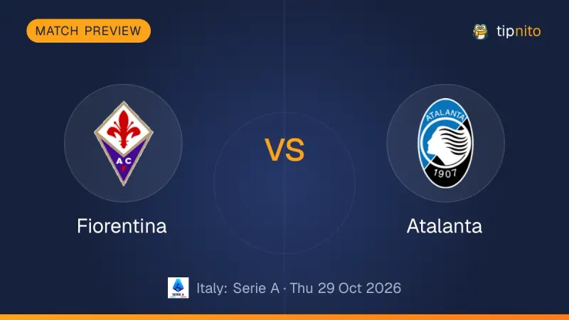 Fiorentina vs Atalanta match preview: both club crests on a Tipnito cover
